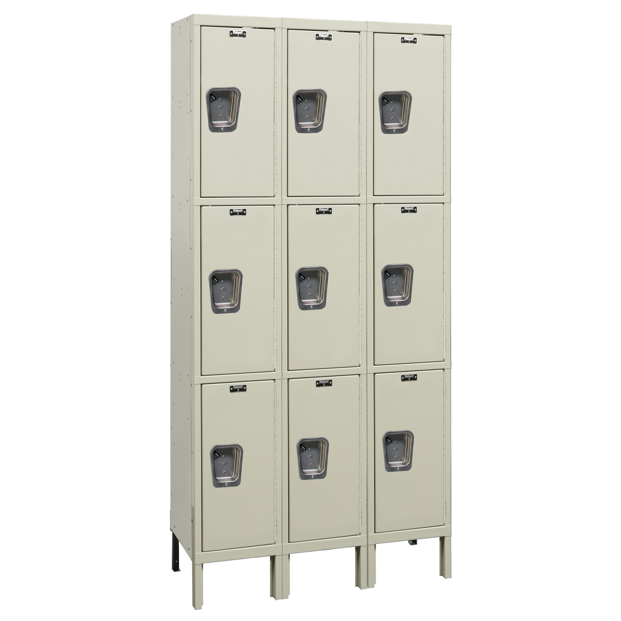 Hallowell, Maintenance-Free Quiet Locker, Height 78 in, Width 36 in, Color Tan, Model# UY3228-3PT